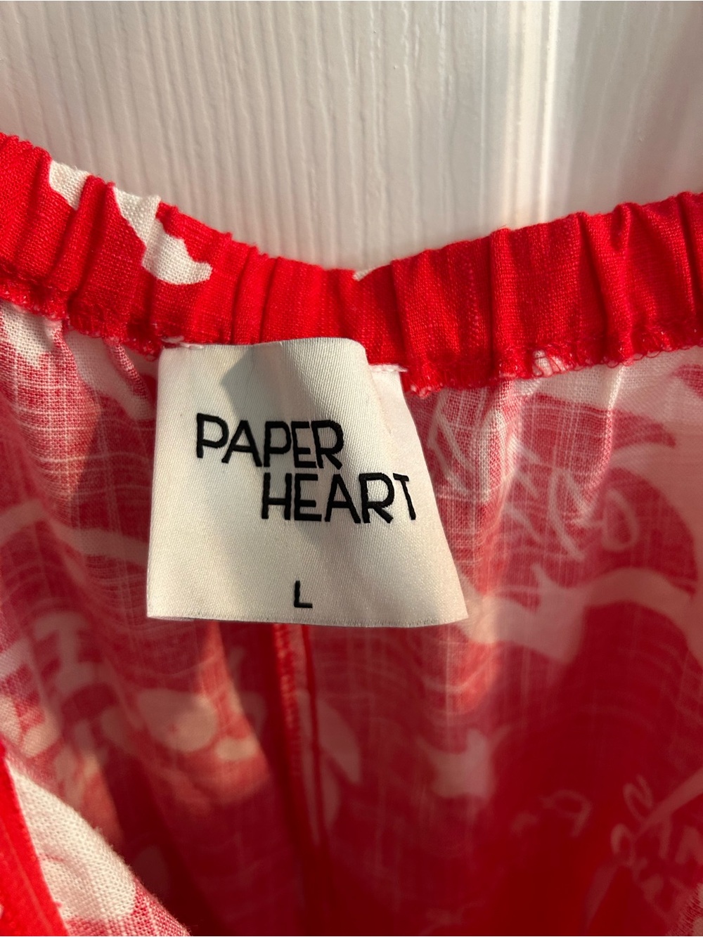 Paper heart by Anthropologie red white wine sleeveless linen blend dress Large - Picture 8 of 9